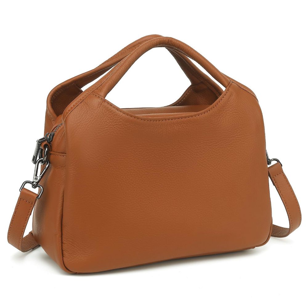 Woman Textured Cloud Satchel Cowhide Chain Satchel Lucky Satchel Mini